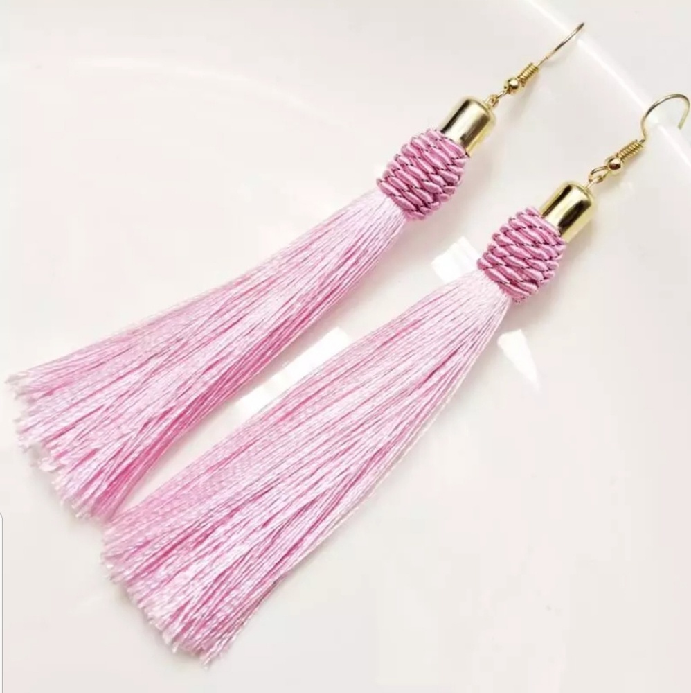 Beautiful Long Tassel Earring Fashion Yellow - Picture 2 of 16
